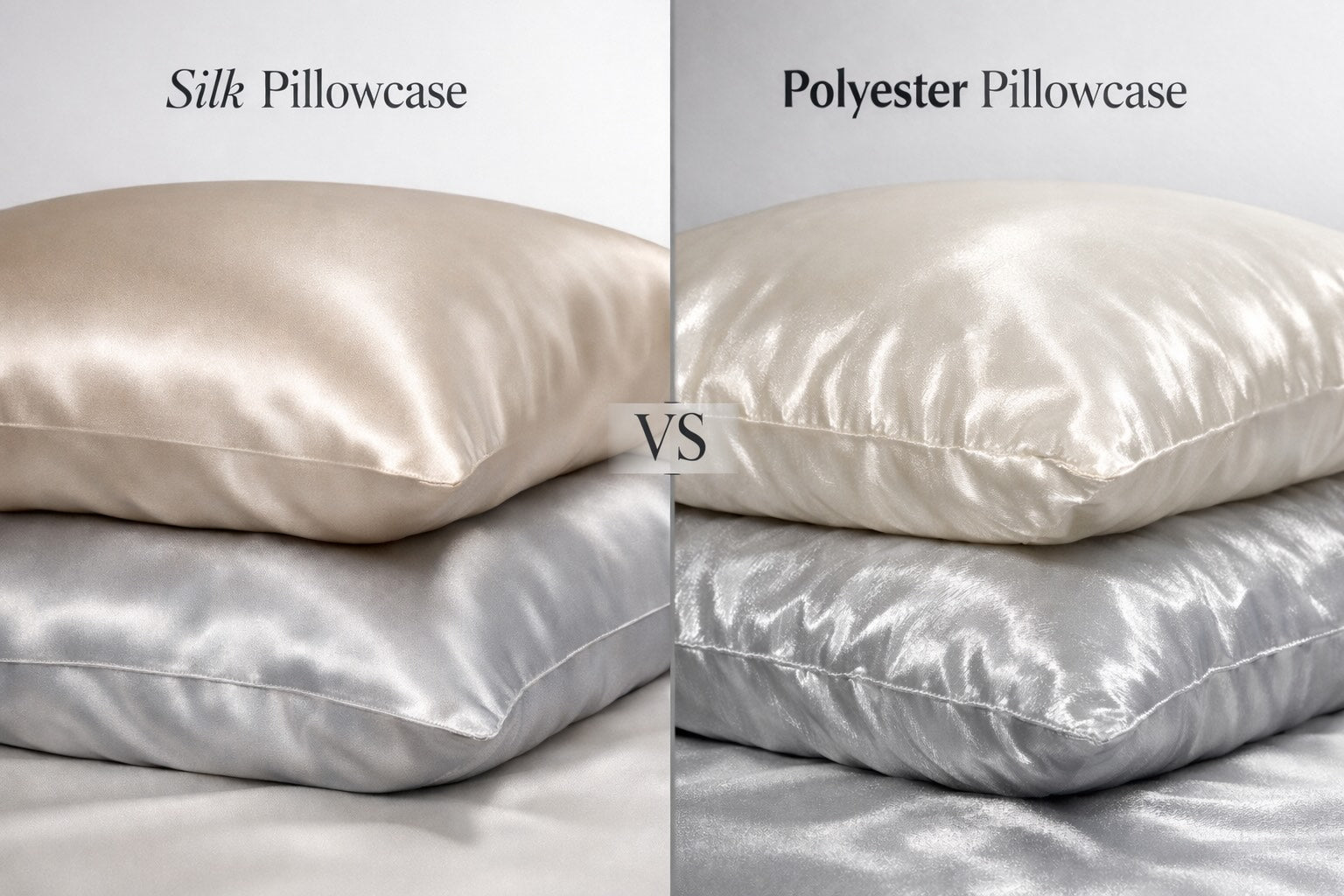 Taie d’oreiller en soie vs taie d’oreiller en satin synthétique