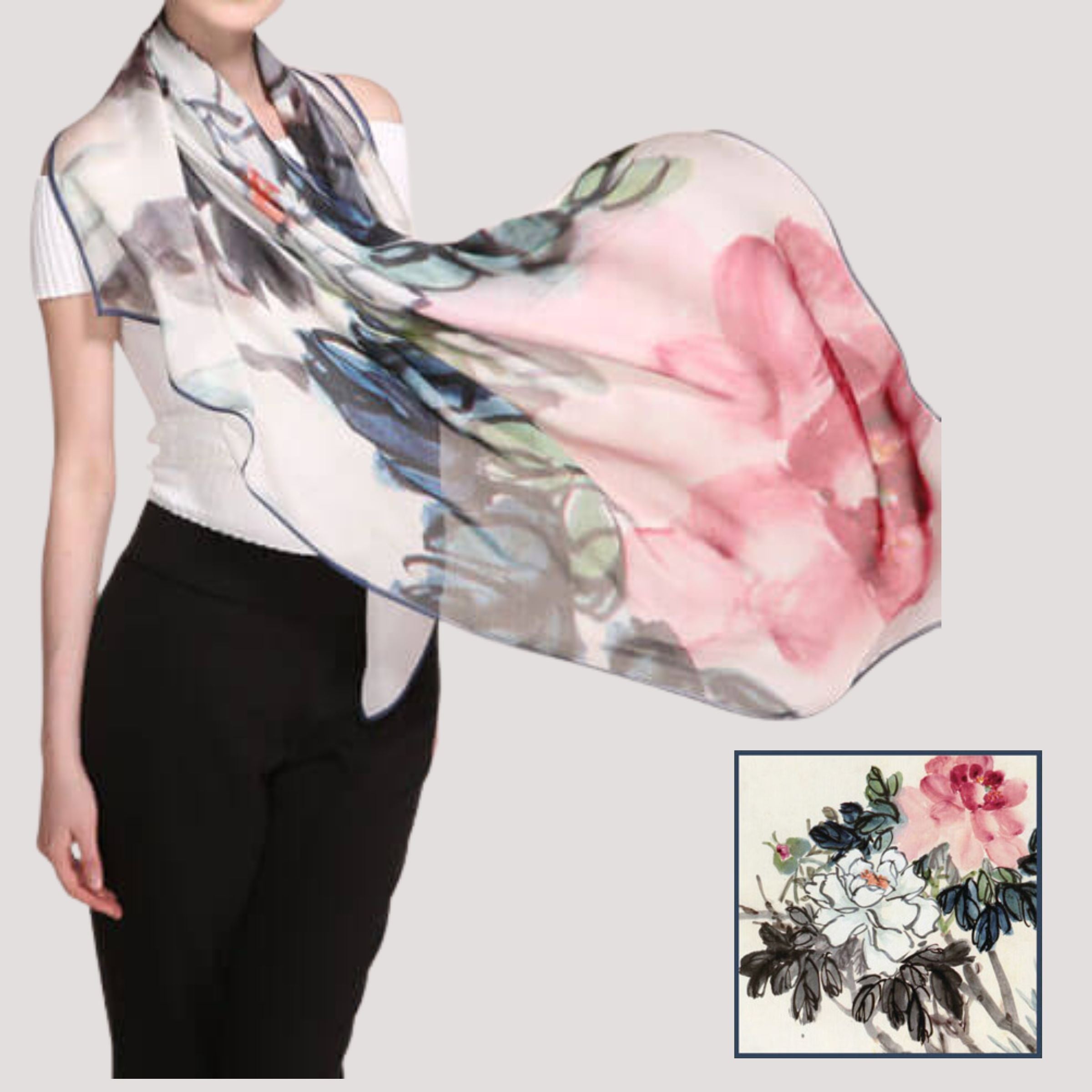 Silk scarf (115×115 cm)
