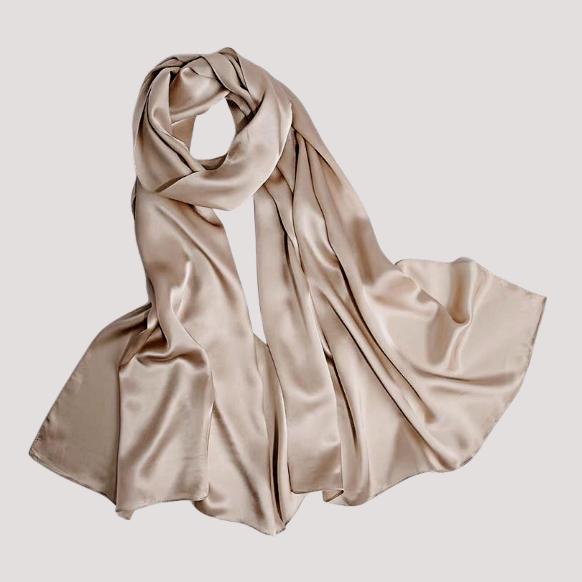 Plain silk scarf