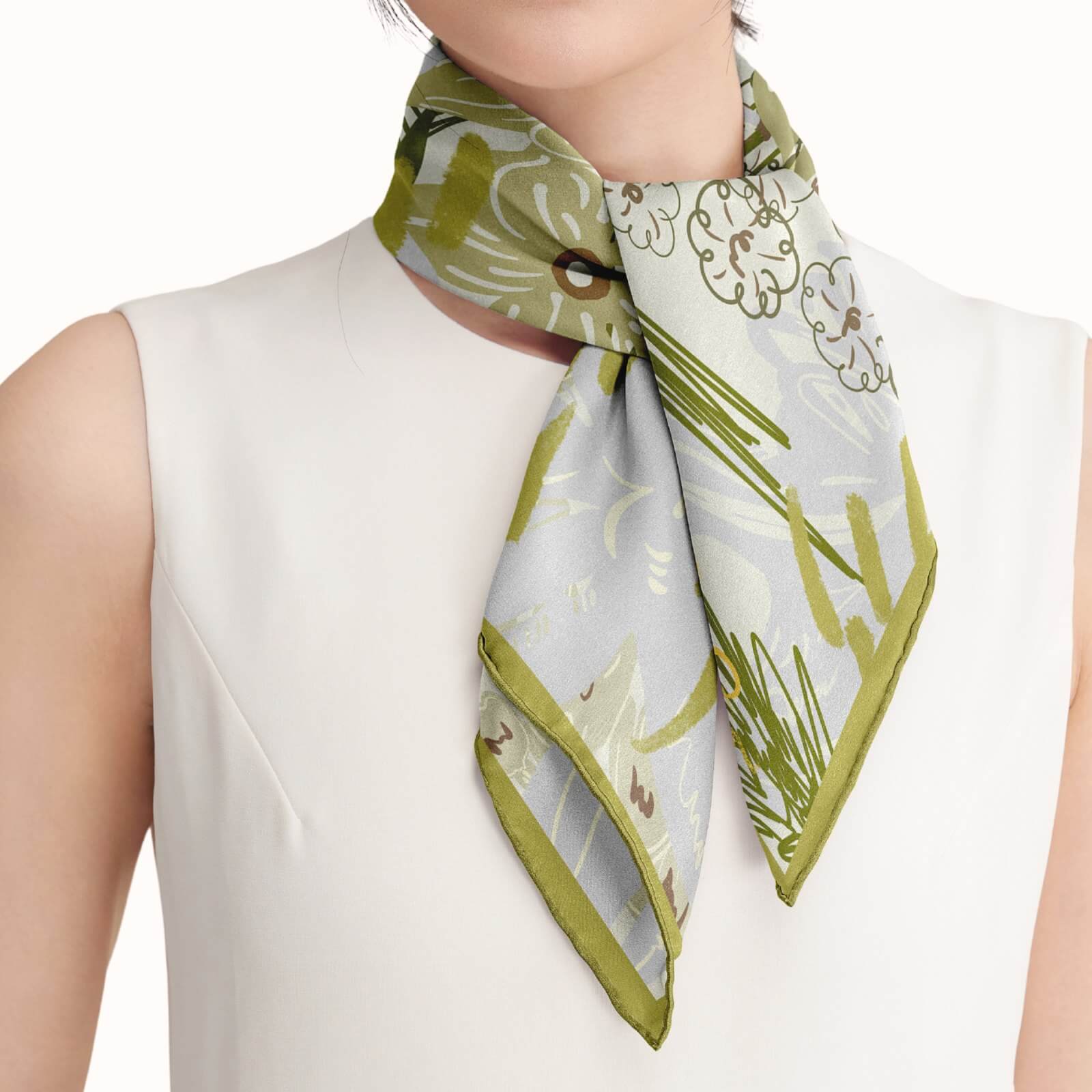 Silk scarf - Mathematics (90×90 cm)