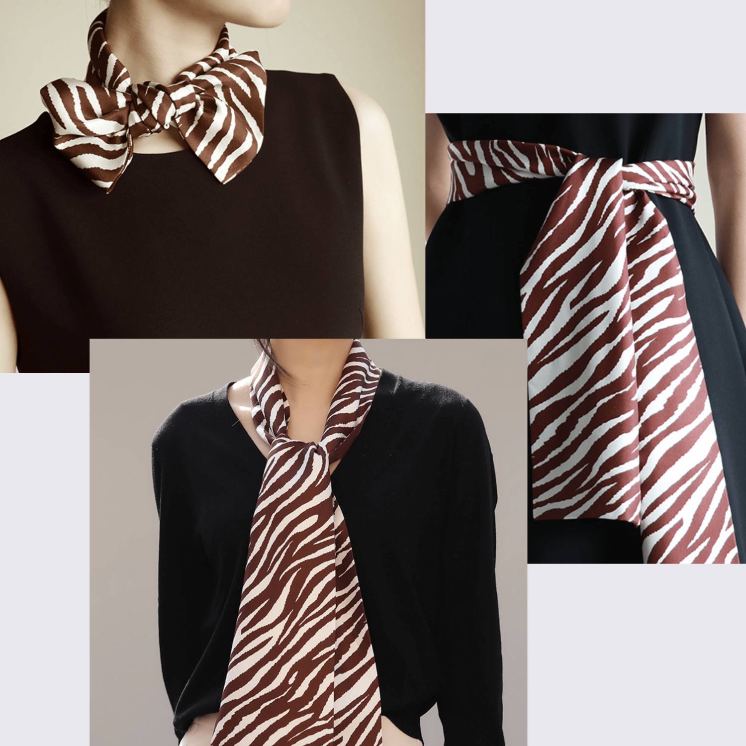 Silk scarf - double layer
