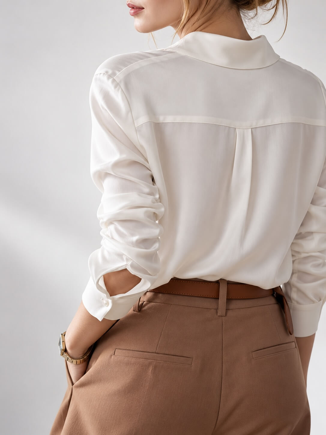 Blouse van keperzijde