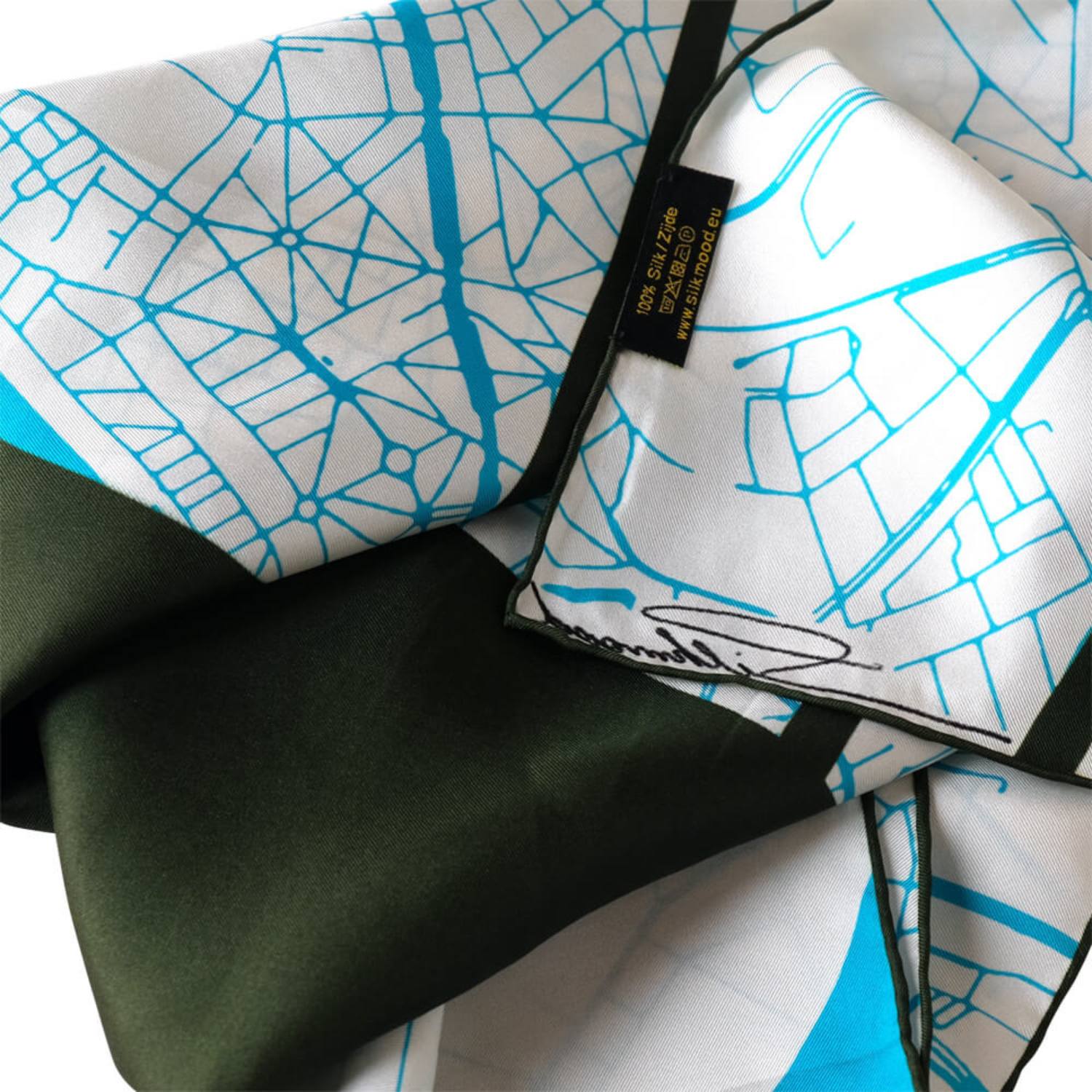 Zijden sjaal - Antwerpen (90×90 cm)