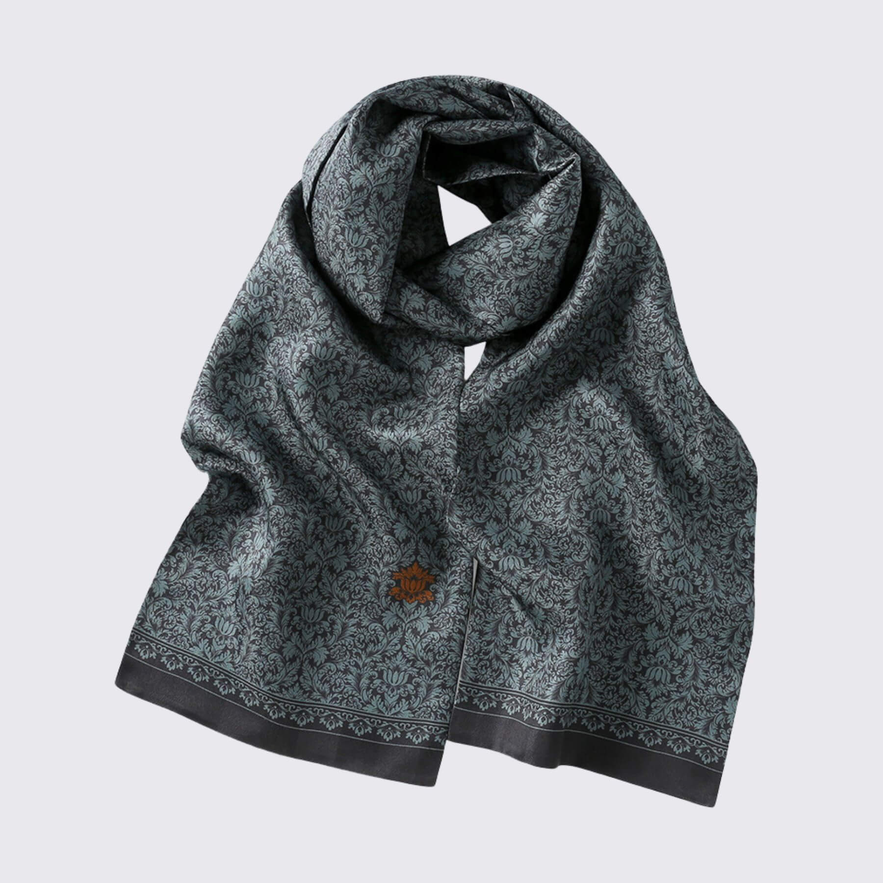 Double-layer men’s silk scarf