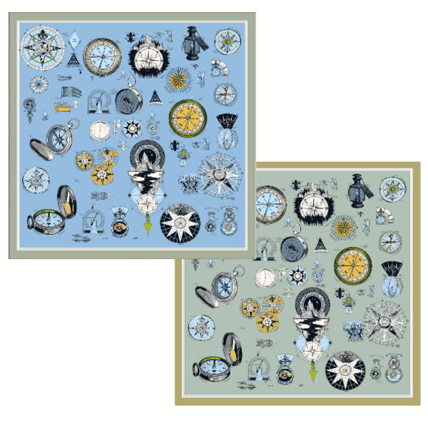 Zijden sjaal – Reis (90×90 cm)