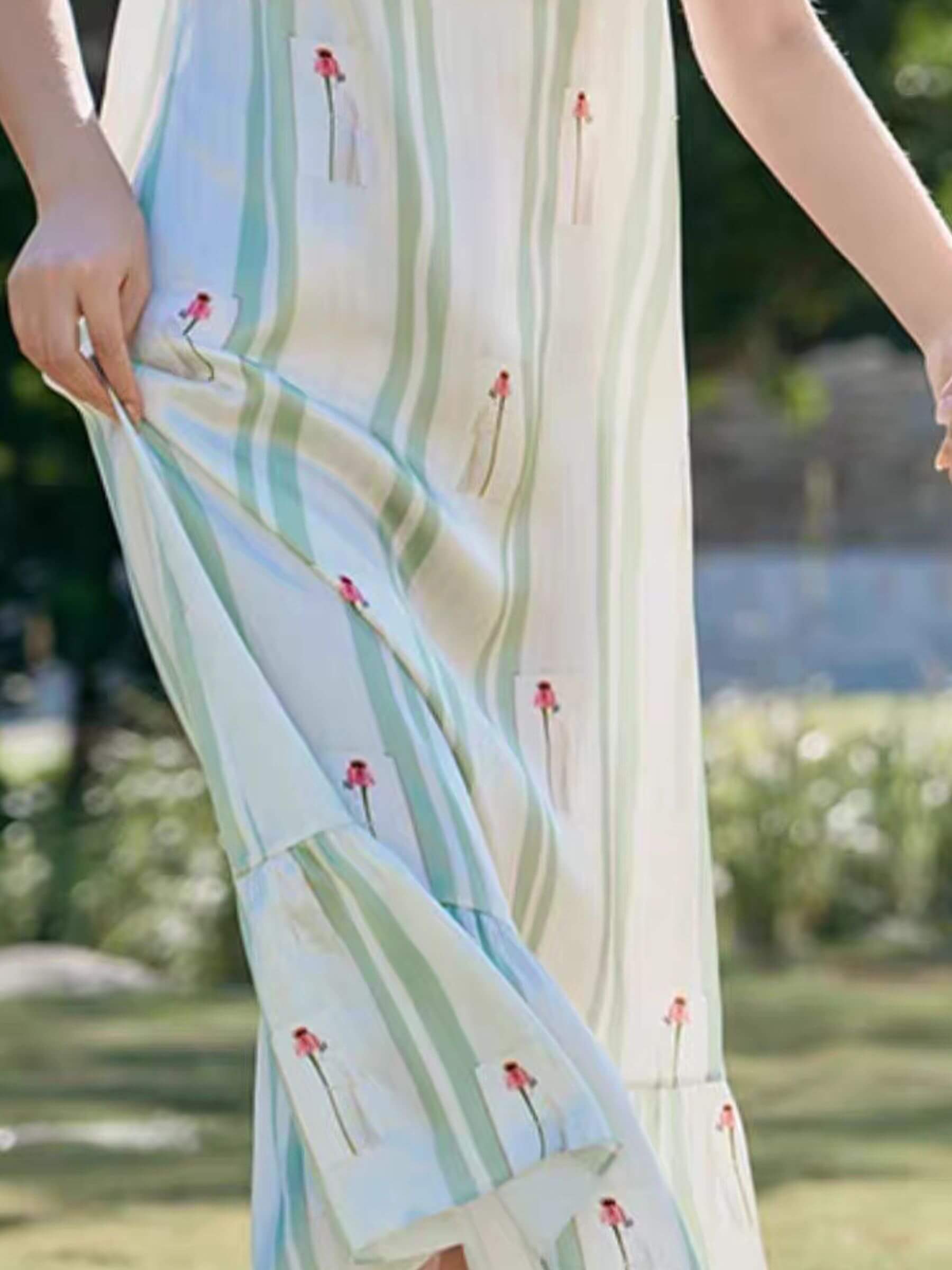 Robe longue en soie (VENTE D'ÉCHANTILLONS)