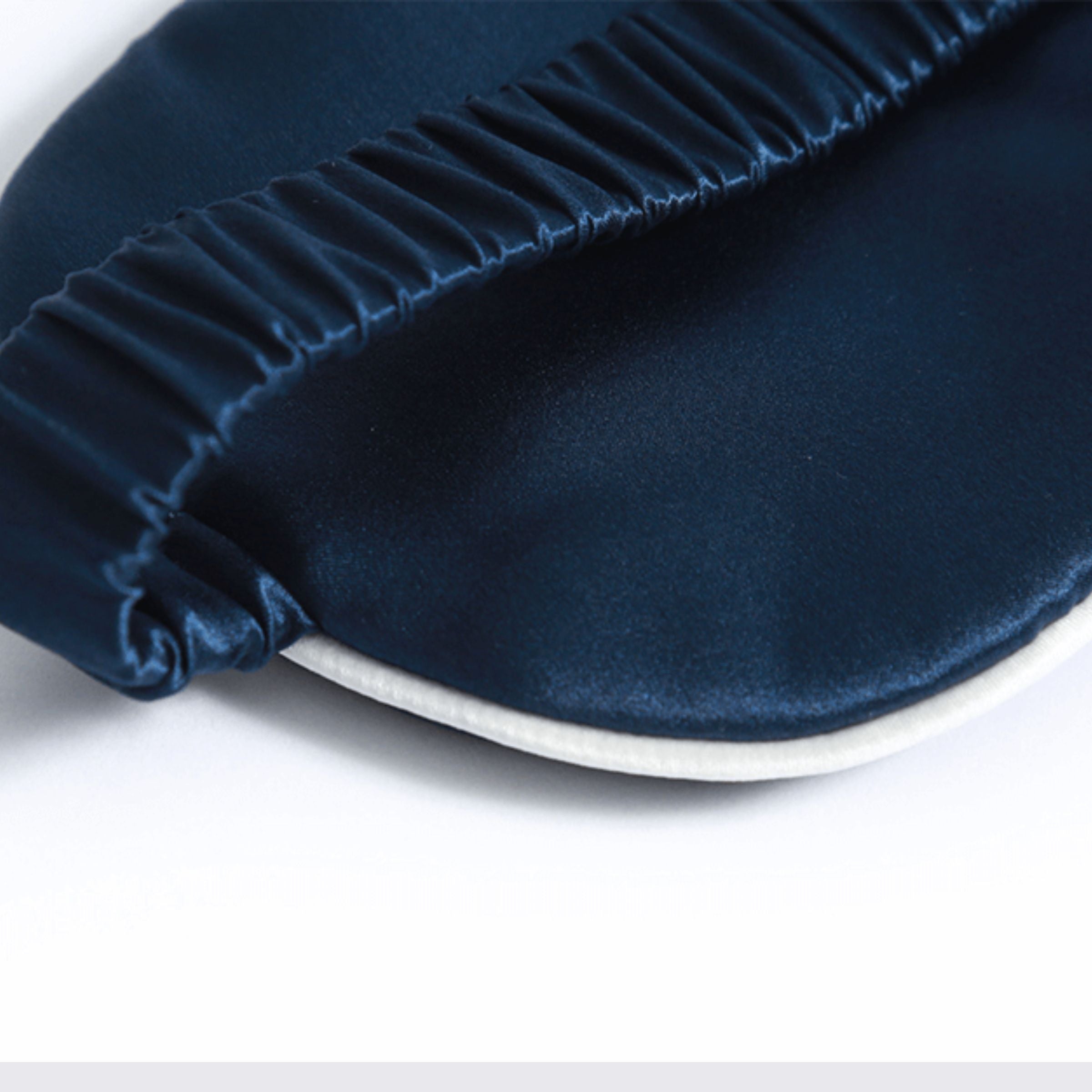 zijden oogmasker met elastische band, omwikkeld met zijde