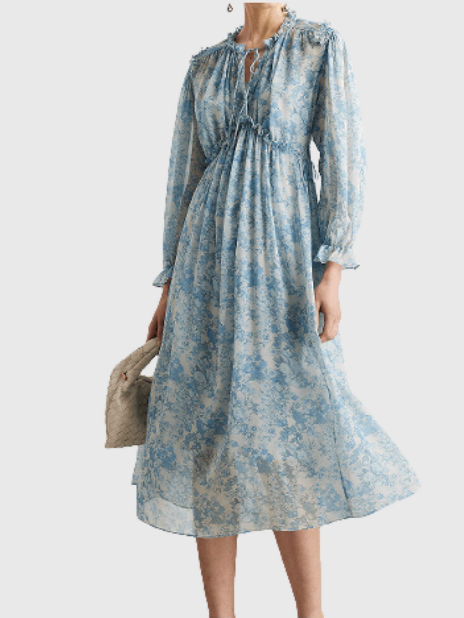 Robe en mousseline de soie - floral