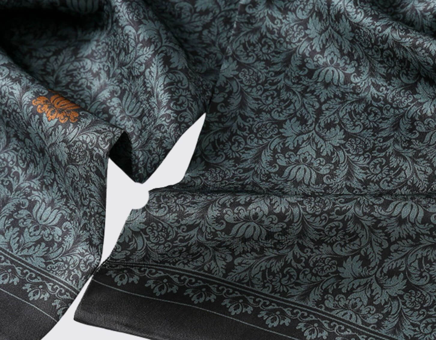Double-layer men’s silk scarf