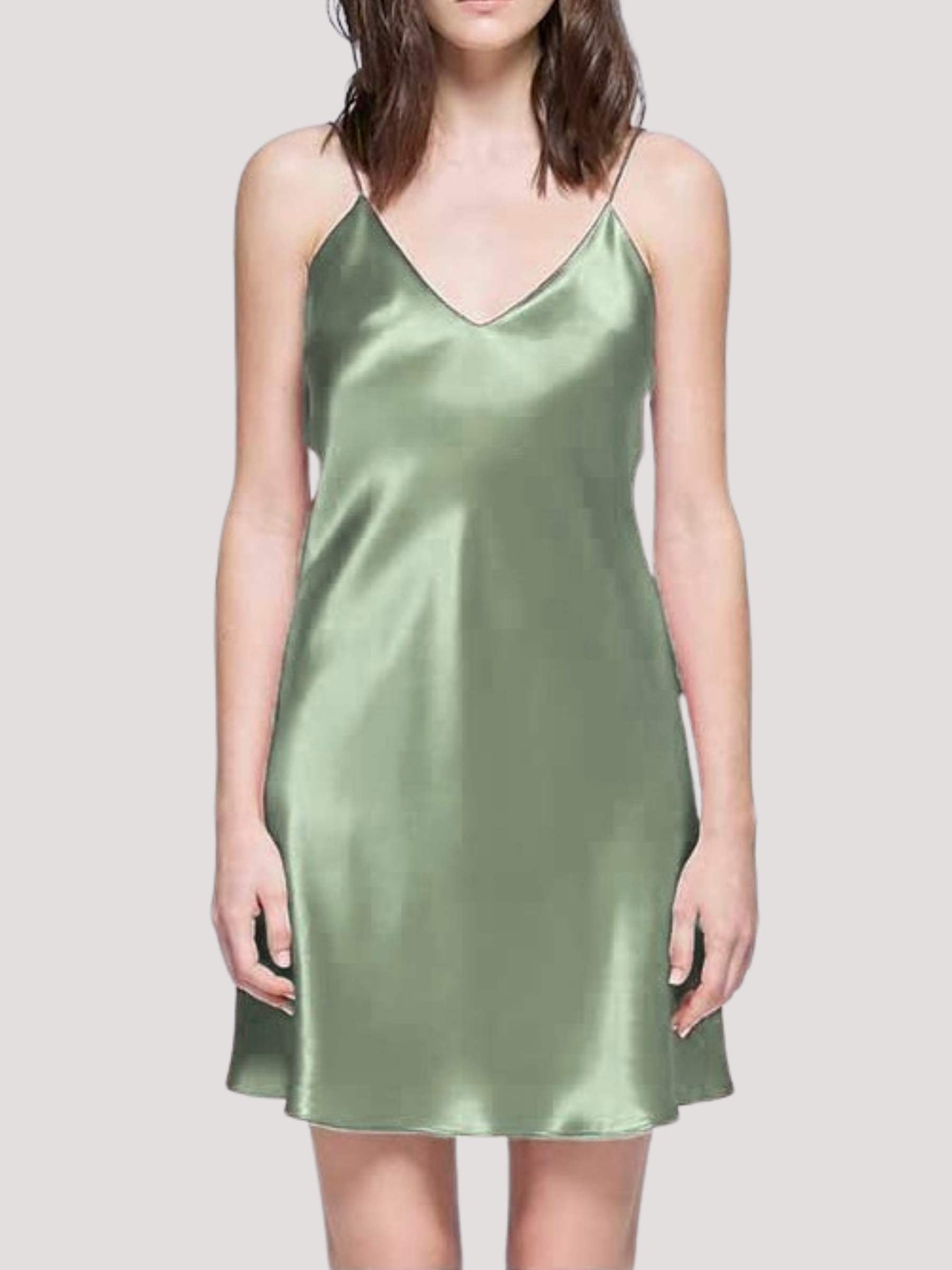 Silk negligee with adjustable straps