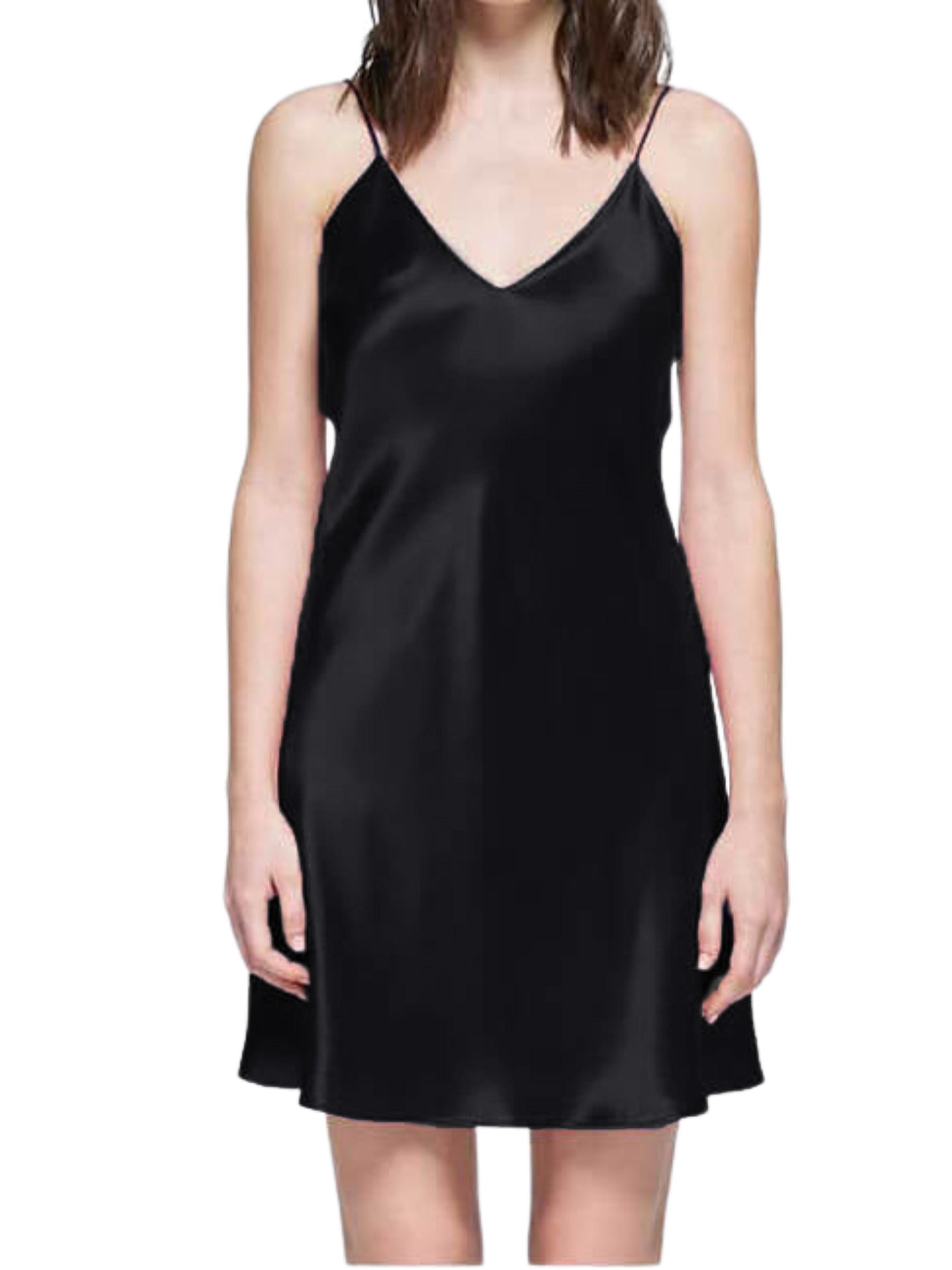 Silk negligee with adjustable straps