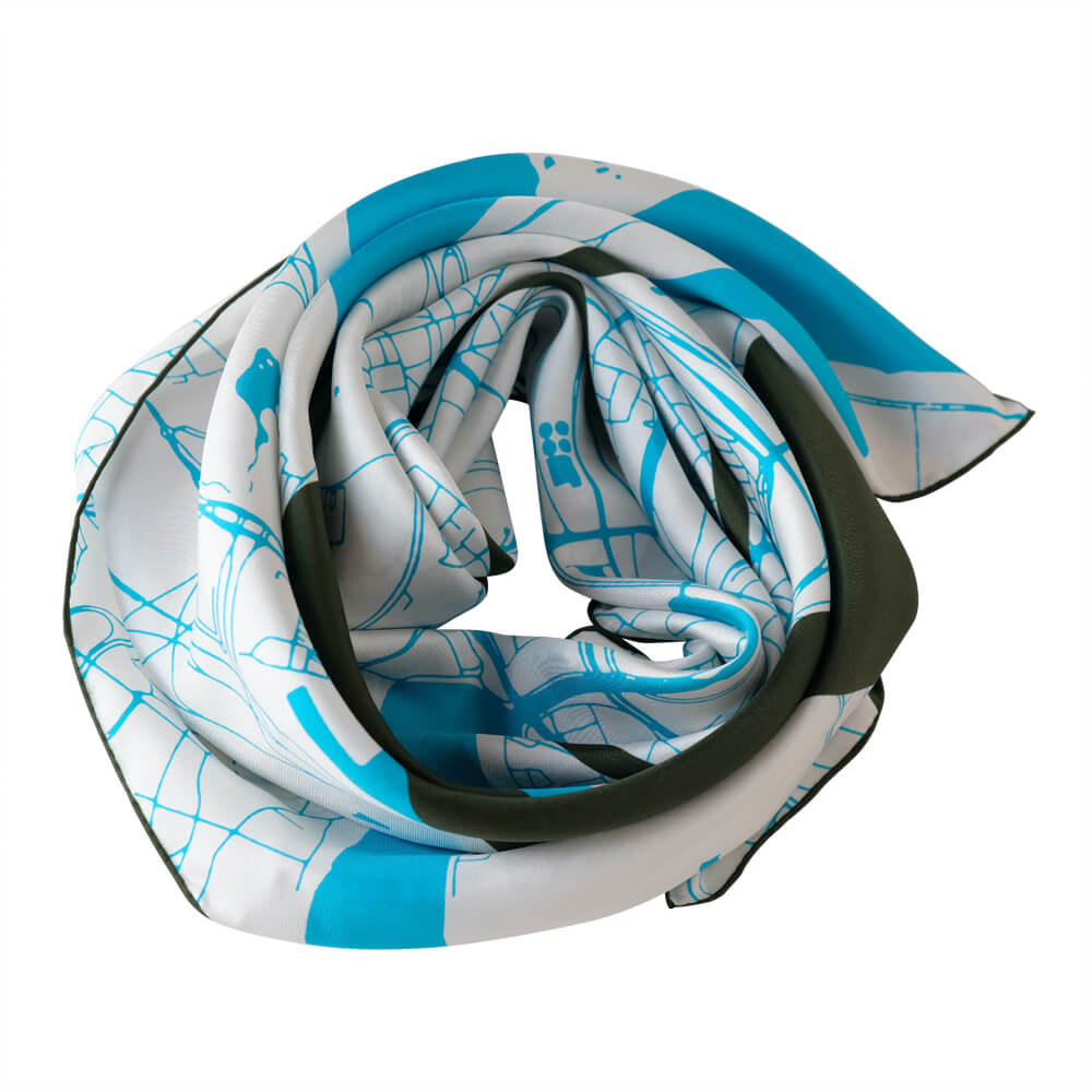 Foulard en soie - Anvers  (90×90 cm)