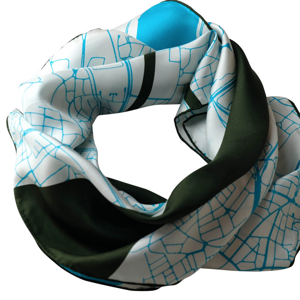 Foulard en soie - Anvers  (90×90 cm)